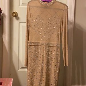 tan Women’s dress with rhinestones